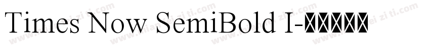 Times Now SemiBold I字体转换